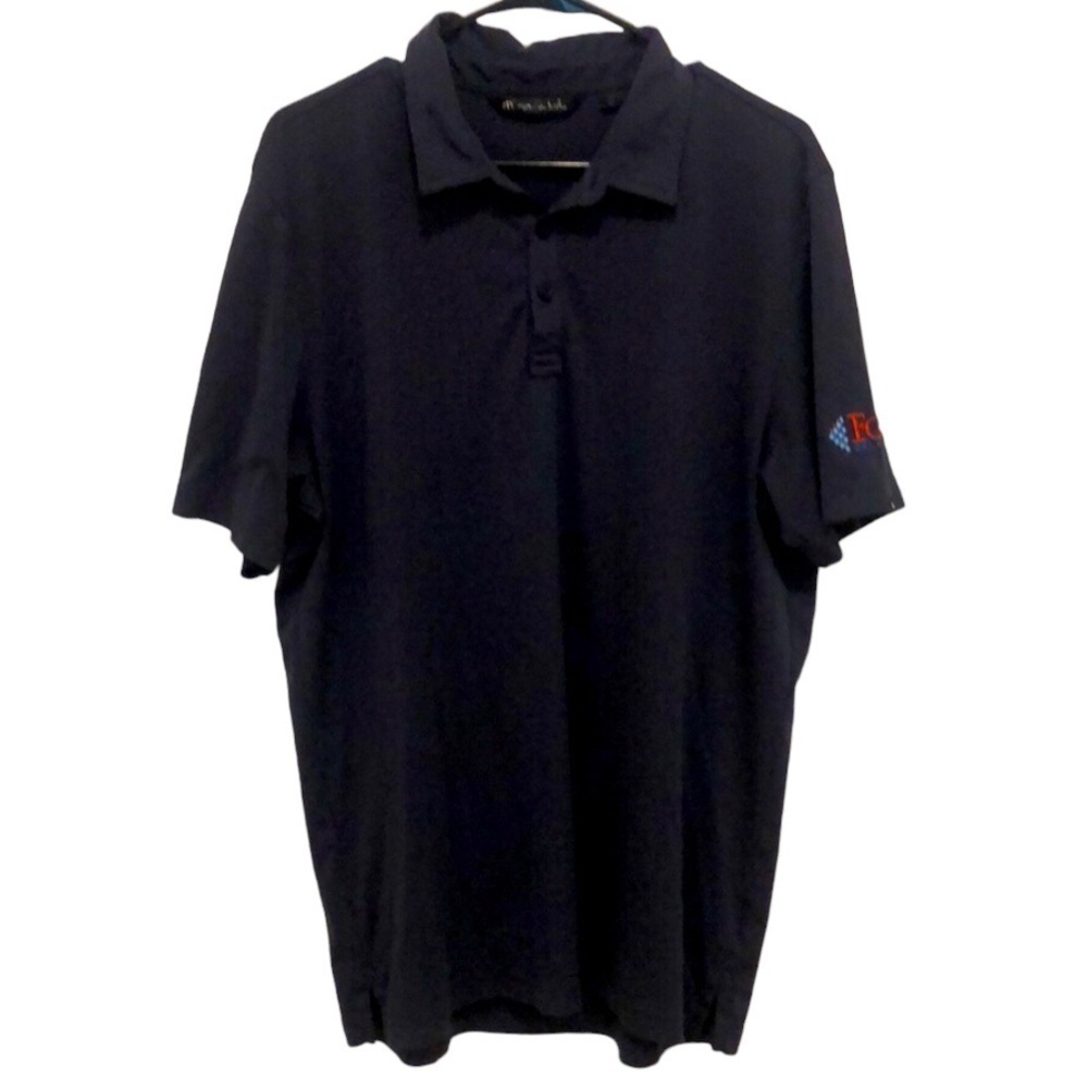 Travis Mathew Navy Blue Golf Polo Shirt Mens Size XL
